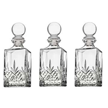 Godinger Mini Whiskey Decanter Barware Set - Dublin Crystal Collection for Liquor Whisky Vodka or Wi...
