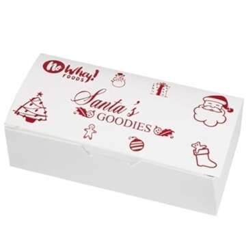 Vegan, Nut Free Gluten Free Christmas Chocolate |"Santa's Goodie Box" (4 Candy Bars) | Dairy Free, S...