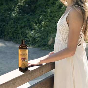 Organic Castor Oil 16 oz — USDA Certified by Mary Tylor Naturals — Cold Pressed, Hexane Free, 100% Pure and Natural