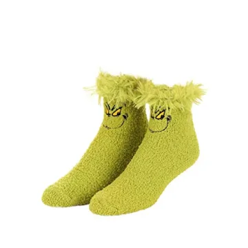Dr. Seuss Grinch Fuzzy Socks Perfect Holiday Gift