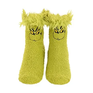 Dr. Seuss Grinch Fuzzy Socks Perfect Holiday Gift