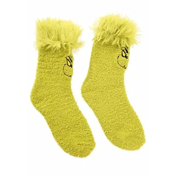 Dr. Seuss Grinch Fuzzy Socks Perfect Holiday Gift