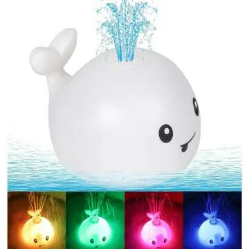 Light Up Whale Bath Toys for Kids - Fun Sprinkler