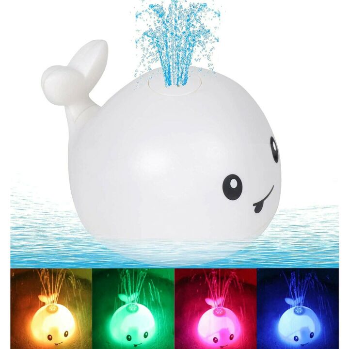 Light Up Whale Bath Toys for Kids - Fun Sprinkler