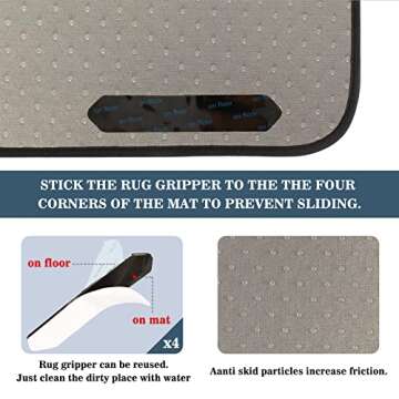 XUWU Goth Spider Web Door Mat Rug Front Door Mat Non Slip Goth Bath Mat for Bathroom Kitchen Indoor Outdoor 23.6 x 15.7 inch