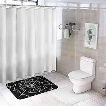 XUWU Goth Spider Web Door Mat Rug Front Door Mat Non Slip Goth Bath Mat for Bathroom Kitchen Indoor Outdoor 23.6 x 15.7 inch