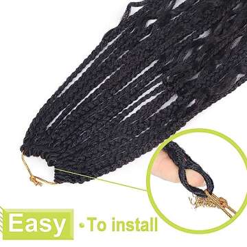 Goddess Box Braids Crochet Hair with Curly Ends - 20 Inch