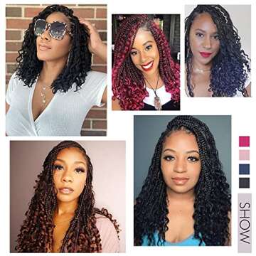 Goddess Box Braids Crochet Hair with Curly Ends - 20 Inch