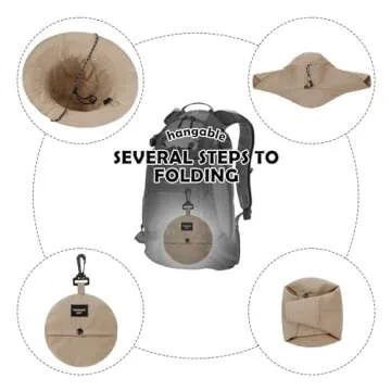 Durio Waterproof Bucket Hats for Woman UPF 50+ Sun Hat UV Protection Packable Rain Hats for Women Lightweight Hiking Hat Black One Size