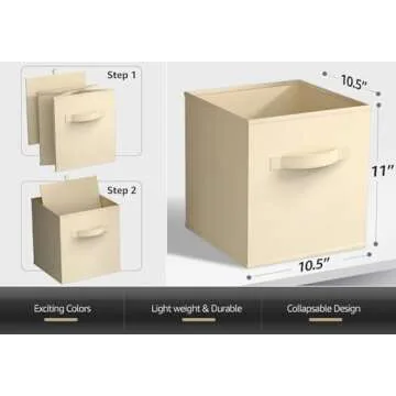 Stylish Sorbus Foldable Storage Baskets 6 Pack