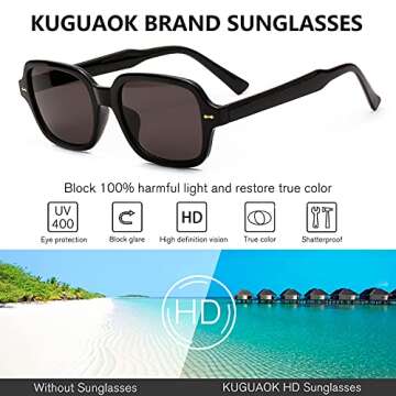 KUGUAOK 2 PACK Polarized Sports Sunglasses for Men Driving Cycling Fishing Sun Glasses 100% UV Protection Goggles