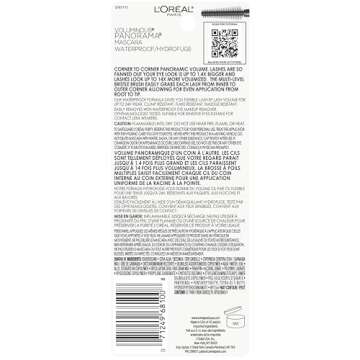 L’Oréal Paris Voluminous Panorama Mascara, Volumizing and Lengthening Mascara, Waterproof Longwear and Smudge Resistant Make Up, Black, 0.33 Fl Oz