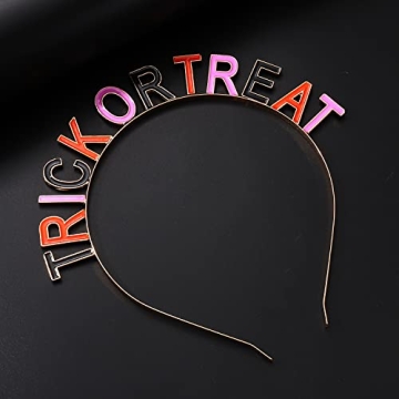 PHALIN Halloween Headbands Rhinestone Ghost Pumpkin Boo Hairbands for Women Costume Party Hair Accessory Gifts (Trick or Treat)