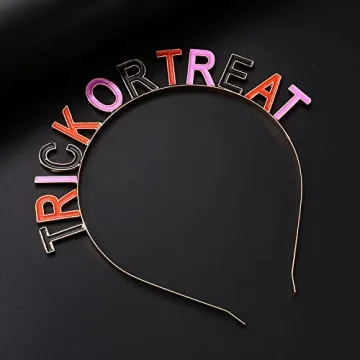 PHALIN Halloween Headbands Rhinestone Ghost Pumpkin Boo Hairbands for Women Costume Party Hair Accessory Gifts (Trick or Treat)