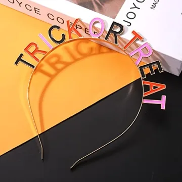 PHALIN Halloween Headbands Rhinestone Ghost Pumpkin Boo Hairbands for Women Costume Party Hair Accessory Gifts (Trick or Treat)