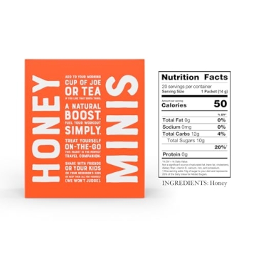 Nate's Honey Minis - Pure Honey Packets for Convenience