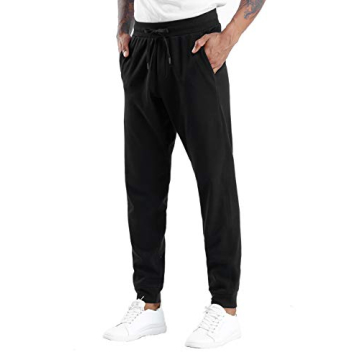 Fleece Joggers for Men with Deep Pockets - Athletic Fit
