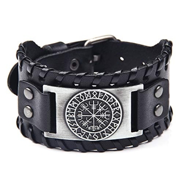 TURTLEDOVE Viking Bracelet: Norse Vegvisir Compass Jewelry