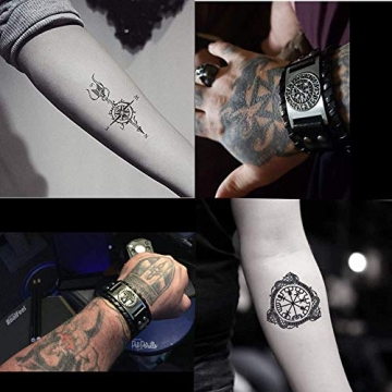 TURTLEDOVE Viking Bracelet with Norse Vegvisir Compass