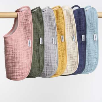 Gerber Baby Muslin Drooling Bibs - 8 Pack for Girls