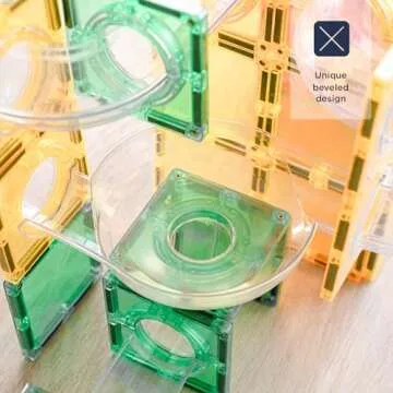 CONNETIX Rainbow Ball Run Expansion Pack, 66 Pieces