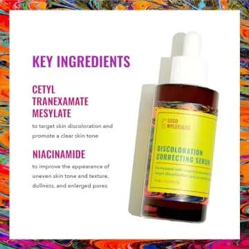 Good Molecules Discoloration Correcting Serum - Tranexamic Acid Ester Salt and Niacinamide for Dark Spots, Sun Damage, and Age Spots - Skincare Face