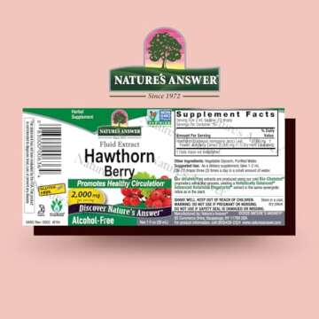 Nature's Answer Hawthorn Berry Extract - Blood Circulation & Cholesterol Support, Alcohol-Free, Glut...