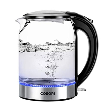 COSORI Speed-Boil Electric Tea Kettle - 1.7L Hot Water Kettle with LED Indicator and Auto Shut-Off