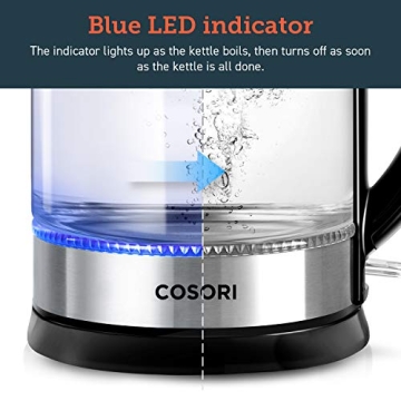 COSORI Speed-Boil Electric Kettle, 1.7L, 1500W, BPA Free