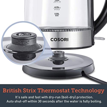 COSORI Speed-Boil Electric Kettle, 1.7L, 1500W, BPA Free