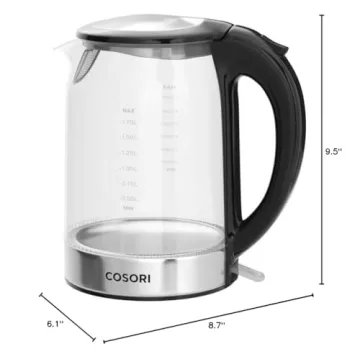 COSORI Speed-Boil Electric Kettle, 1.7L, 1500W, BPA Free