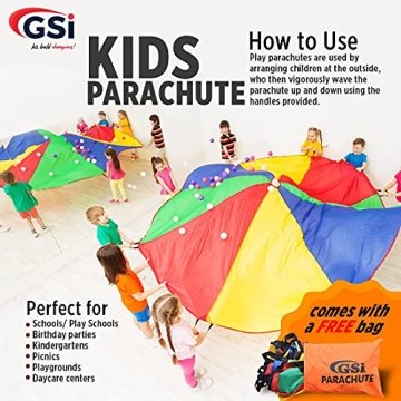GSI Kids Play Parachute for Outdoor Cooperative Fun