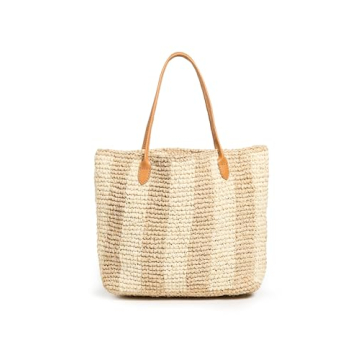 Bembien Franci Cream Stripe Leather Handbag Elegant Design