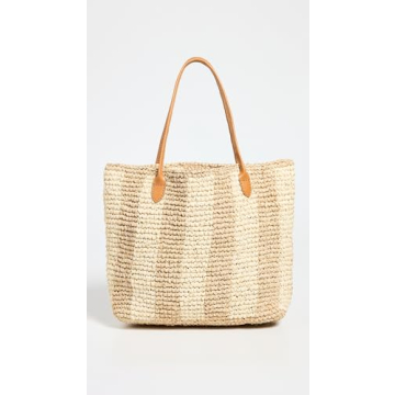 Bembien Franci Cream Stripe Leather Handbag Elegant Design