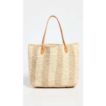 Bembien Franci Cream Stripe Leather Handbag Elegant Design