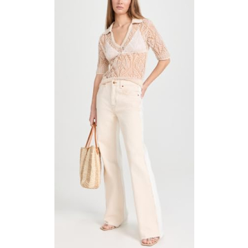 Bembien Franci Cream Stripe Leather Handbag Elegant Design