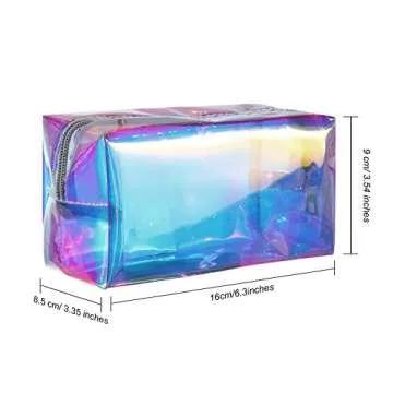 Iridescent Makeup Bag Set - Stylish Waterproof Organizers