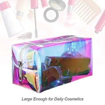Iridescent Makeup Bag Set - Stylish Waterproof Organizers