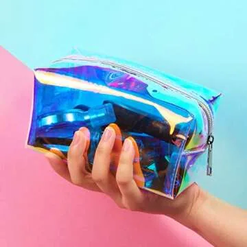 Iridescent Makeup Bag Set - Stylish Waterproof Organizers