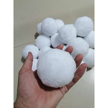 YYCRAFT Jumbo Craft Pom Pom,2 Inch Pom Pom Balls for DIY Creative Crafts Decorations,2” Pure White 35pcs