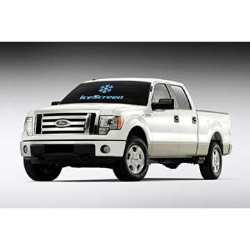 iceScreen ~ Pickup Magnetic Windshield Ice & Snow Cover for Trucks- XL Black
