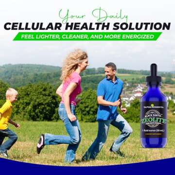 Black Earth Zeolite with Humic Fulvic Acids Trace Minerals for Adults and Kids for Detox, Gut Health and Immune Support - 1oz Liquid Drops Supplement