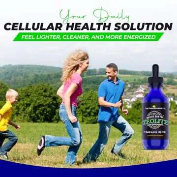 Black Earth Zeolite with Humic Fulvic Acids Trace Minerals for Adults and Kids for Detox, Gut Health and Immune Support - 1oz Liquid Drops Supplement