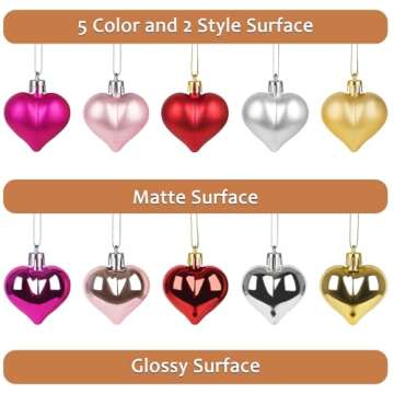 Liitrton 15 PCS Heart Shaped Hanging Decorations