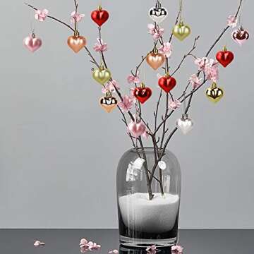 Liitrton 15 PCS Heart Shaped Hanging Decorations