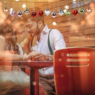 Liitrton 15 PCS Heart Shaped Hanging Decorations