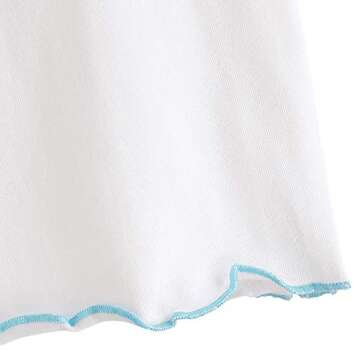 ZAFUL Women's Basic Crop Tops Butterfly Short Sleeve Scoop Neck T Shirt White-Butterfly S