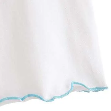 ZAFUL Women's Basic Crop Tops Butterfly Short Sleeve Scoop Neck T Shirt White-Butterfly S