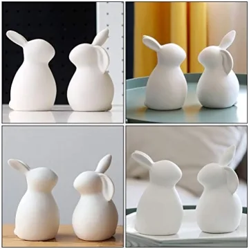 Abaodam Bunny Figurines - Perfect Easter Home Decor