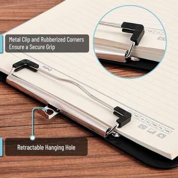 Mr. Pen- Plastic Clipboard, 12.5” x 9”, 2 Pack, Black, Clipboards for Kids & Adults, Clipboards Plastic, Clip Board, Teacher Clipboard, Kids Clipboard, Cute Clipboard, Plastic Clipboards